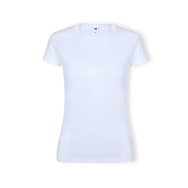 T-shirt personalizzabile Fruit Of The Loom donna slim fit cotone pettinato