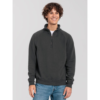felpe uomo personalizzate - Iconic Premium Zip Neck Sweat