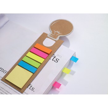 Blocchetti fogli adesivi personalizzati con logo - IDEA - Segnalibro con riga e adesivi
