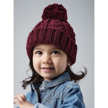 Cappellini bambino personalizzati con logo - Infant Cable Knit Melange Beanie