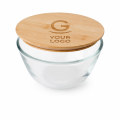 Insalatiera personalizzabile Impression vetro borosilicato coperchio bambù