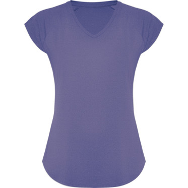 T-shirt tecnica multisport donna personalizzabile con scollo a V e maniche raglan