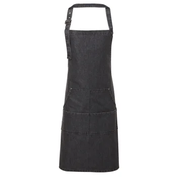 Abbigliamento da Lavoro Personalizzato con Logo - Jeans Stitch Denim Bib Apron