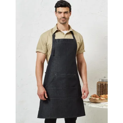 Jeans Stitch Denim Bib Apron