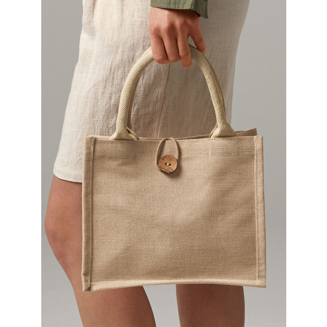 Shopper juta personalizzate con logo - Juco Mini Gift Bag