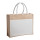 Shopper personalizzabile in cotone e juta con tasca frontale naturale
