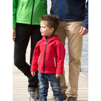 Giacche bambino personalizzate con logo - Junior Hooded Soft Shell Jacket