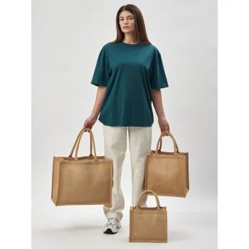 Borse shopper juta personalizzate con logo - Jute 