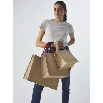 Borse shopper juta personalizzate con logo - Jute 