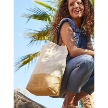 Jute Base Canvas Shopper