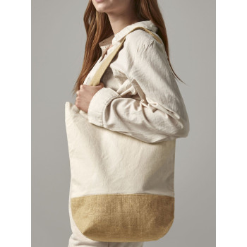 borse juta personalizzate - Jute Base Canvas Shopper