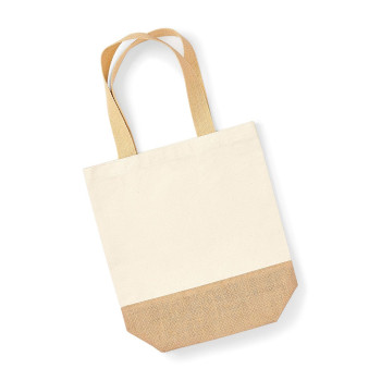 borse juta personalizzate - Jute Base Canvas Shopper