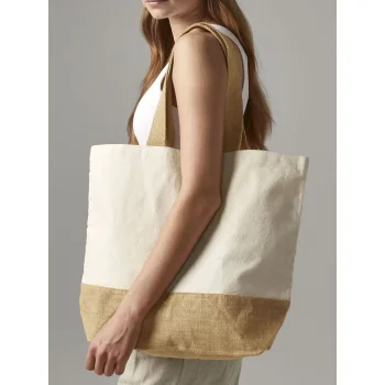Shopper personalizzate con logo - Jute Base Canvas Tote