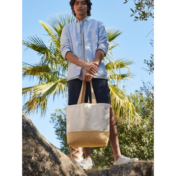 borse juta personalizzate - Jute Base Canvas Tote