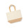 Canvas Tote personalizzabile Westford Mill con base in juta e manici lunghi