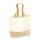 Canvas tote personalizzato Westford Mill 100% cotone con base in juta naturale