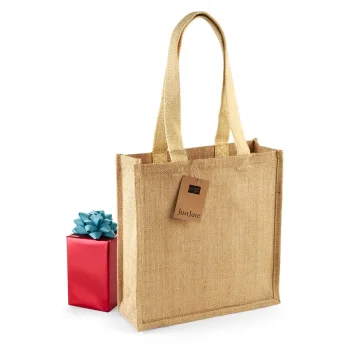 Borse shopper juta personalizzate con logo - Jute Compact Tote