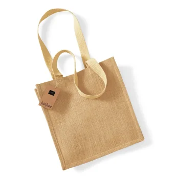 Borse shopper juta personalizzate con logo - Jute Compact Tote