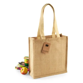 Borse shopper juta personalizzate con logo - Jute Compact Tote