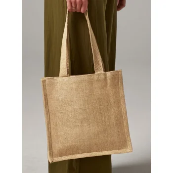 Borse shopper juta personalizzate con logo - Jute Compact Tote