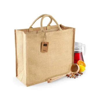 Borse shopper juta personalizzate con logo - Jute Jumbo Shopper