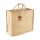 Shopper personalizzabile Westford Mill in juta laminata con manici in cotone