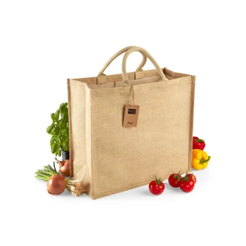 Borse shopper juta personalizzate con logo - Jute Jumbo Shopper