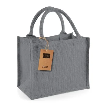 Borse shopper juta personalizzate con logo - Jute Mini Gift Bag