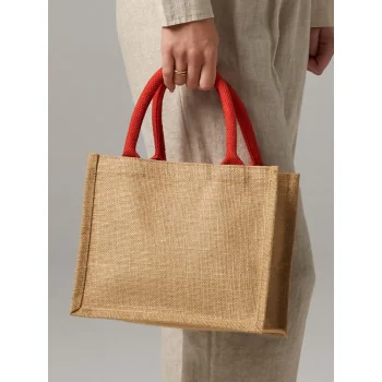 Borse shopper juta personalizzate con logo - Jute Mini Gift Bag