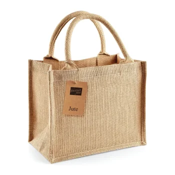 Borse shopper juta personalizzate con logo - Jute Mini Gift Bag