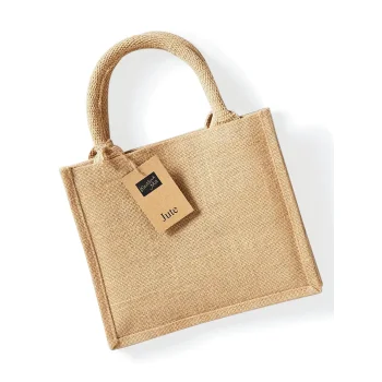 Borse shopper juta personalizzate con logo - Jute Mini Gift Bag