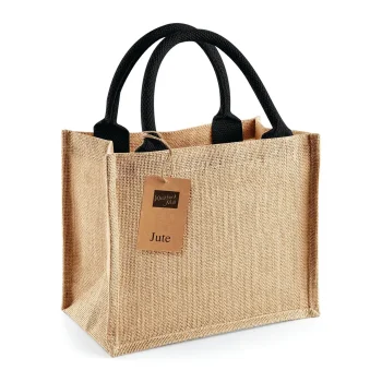 Borse shopper juta personalizzate con logo - Jute Mini Gift Bag