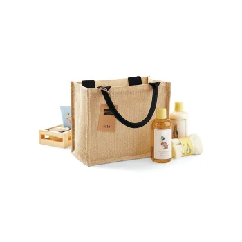Borse shopper juta personalizzate con logo - Jute Mini Gift Bag