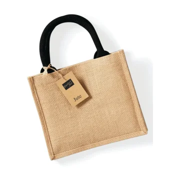 Borse shopper juta personalizzate con logo - Jute Mini Gift Bag