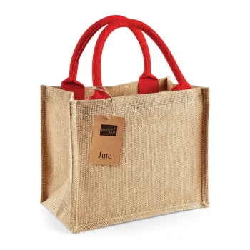 Borse shopper juta personalizzate con logo - Jute Mini Gift Bag