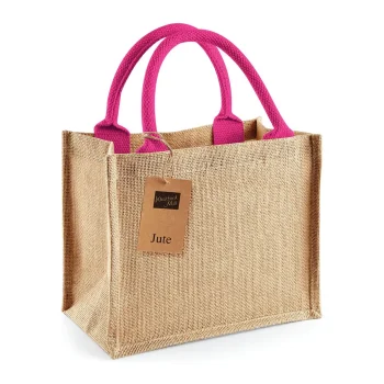 Borse shopper juta personalizzate con logo - Jute Mini Gift Bag