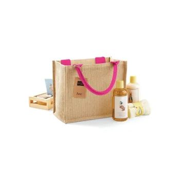 Borse shopper juta personalizzate con logo - Jute Mini Gift Bag