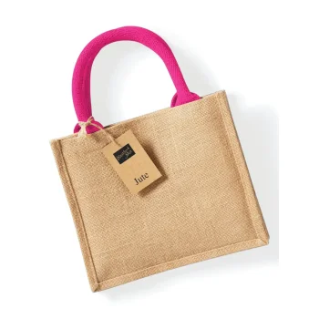 Borse shopper juta personalizzate con logo - Jute Mini Gift Bag