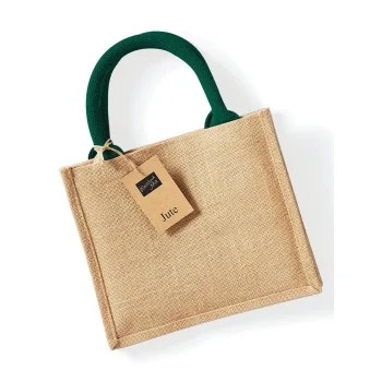Borse shopper juta personalizzate con logo - Jute Mini Gift Bag