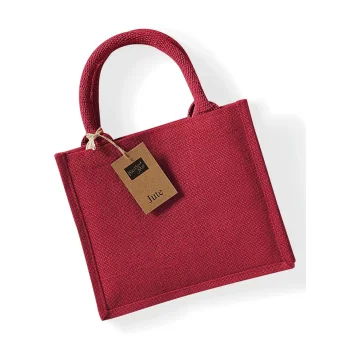 Borse shopper juta personalizzate con logo - Jute Mini Gift Bag