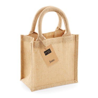 Borse shopper  juta personalizzate con logo - Jute Petite Gift Bag