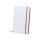 Block notes personalizzabile con copertina rigida soft-touch bianco e dorso colorato