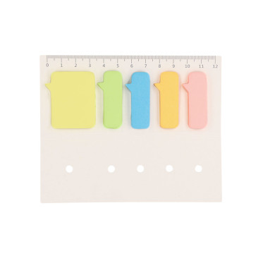 Blocco note adesive personalizzabile cartone riciclato con righello integrato
