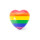 Antistress personalizzabile cuore in PU lucido design Rainbow