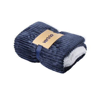 Coperta personalizzabile bicolore in pile vellutato e sherpa 125x160 cm