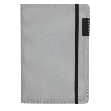 Notebook A5 personalizzabile copertina rigida RPET con tasca laterale e chiusura elastica