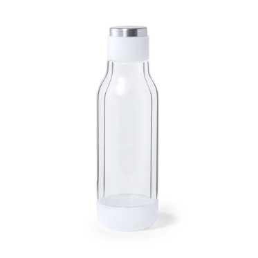 Borraccia termica personalizzabile vetro borosilicato 500 ml bianca