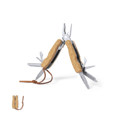 Multiutensile personalizzabile in acciaio inox e sughero naturale Ketlen