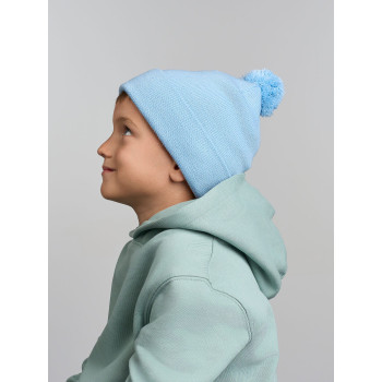 Cappellini bambino personalizzati con logo - Kid Wind-S With Pompom