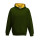 Felpa felpata personalizzabile Just Hoods con cappuccio doppio strato